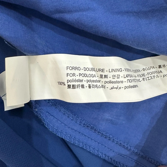 Zara Women’s Wrap Cross Long Sleeve Mini Dress Royal Blue Size XS EUC Side Zip - Picture 8 of 10